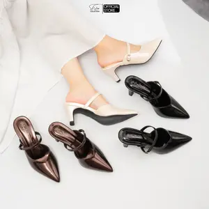 GTL Shop STEVANI Sendal Wanita Heels Mules Hak Tinggi 5Cm Desain Elegan Keren Size 37-40