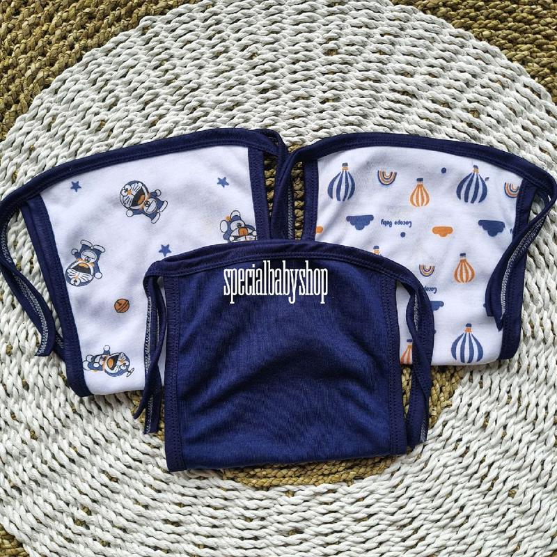 SPECIALBABY 12pcs/1lusin POPOK selancar tanpa sambungan putih motif sablon Bayi Baru lahir Balita Cewek Cowok 0