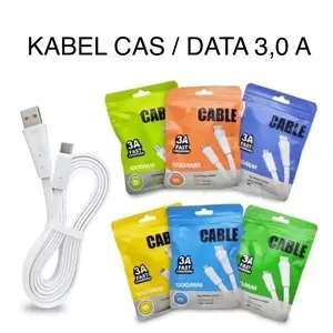 Kabel Data Android Micro to USB 3.0A Pengisian Cepat Kompatibel Semua Tipe HP Android Port Charger Micro Kabel CAS DATA 3,0 A