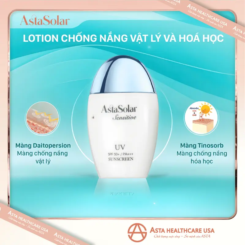 Sữa nano lotion chống nắng dưỡng da nhạy cảm AstaSolar Sensitive Sunscreen 50ml SPF50++ PA+++ 2