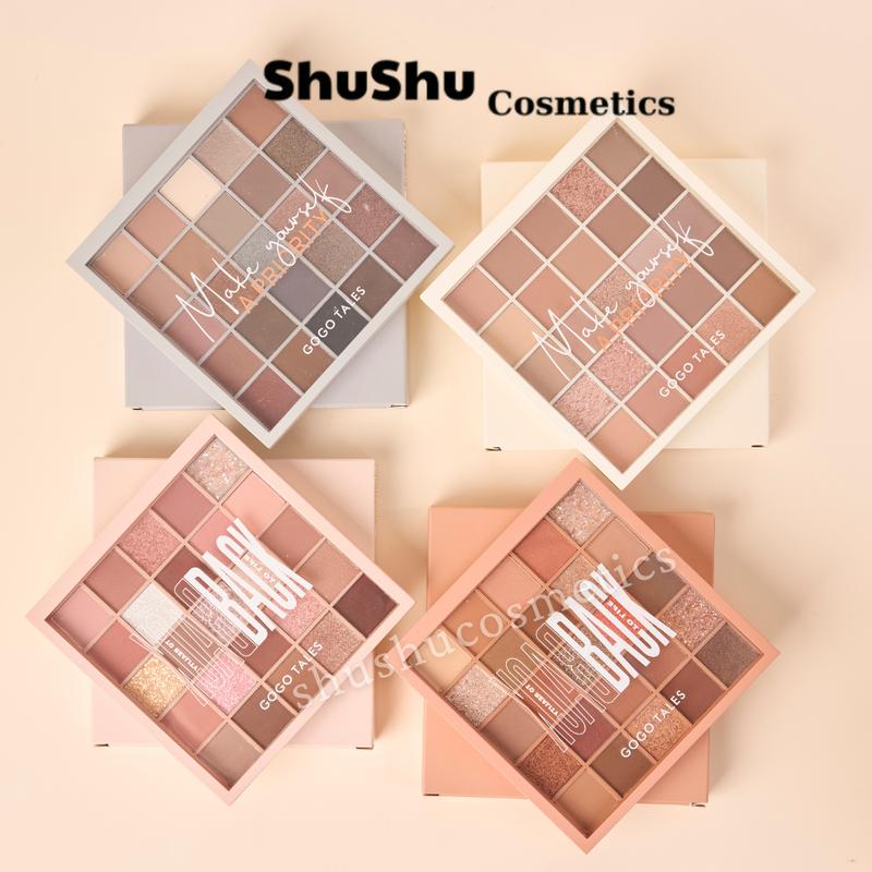 Bảng Phấn Mắt 25 Ô Nội Địa Trung GOGO TALES Chất Mềm Mịn, Lâu Trôi Mỹ Phẩm SHUSHU COSMETICS