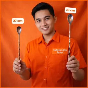 SENDOK STAINLESS PANJANG | SENDOK PANJANG PENGADUK MINUMAN | SENDOK PANJANG 27 CM 33 CM