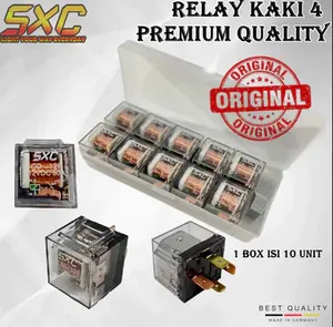 ORIGINAL Relay Klakson 12Volt 80 Amper Premium Quality SXC Relay 4/5 Kaki Rilay/PAKET HEMAT 10 PCS