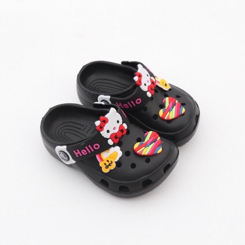 Sandal anak Bae clog Jibbitz HelloKitty Import 2