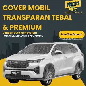 Cover Mobil Transparan Premium waterproof - Sarung Mobil Bening Plastik Hiba Kims 31 Tebal Premium Untuk Semua Merk & type Mobil
