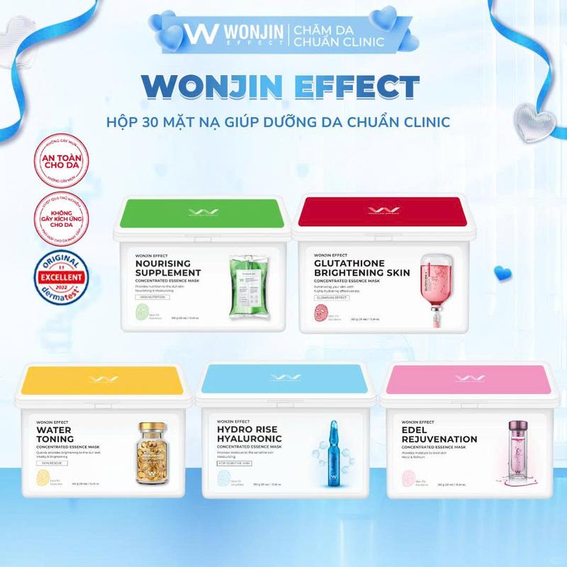 [WonJin x Hương Giang] Hộp 30 Mặt Nạ Giúp Dưỡng Da Chuẩn Clinic Mỗi Ngày WonJin Effect Mask 350g (hộp 30 Mask) [KOL]