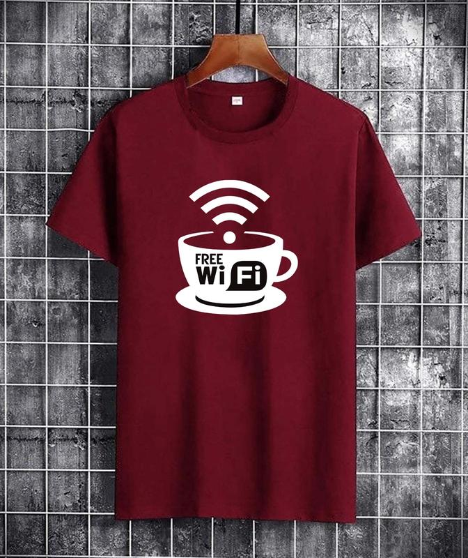 Kaos oblong Lengan pendek Premium pria dewasa WI-FI Terbaru / kaos distro pria wanita dewasa / kaos lengan pendek premium 3