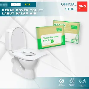 Cover Dudukan Toilet 10 Pcs WC Alas Kertas Disposable Paper Seat Travel Kloset Higienis