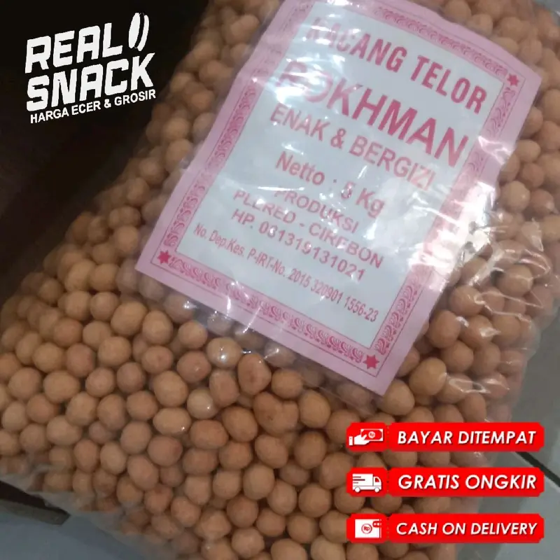 Kacang Telor Manis Premium 1000 gram/1kg Gurih Renyah Kacang Bangkok Manis Camilan Food Goreng 2
