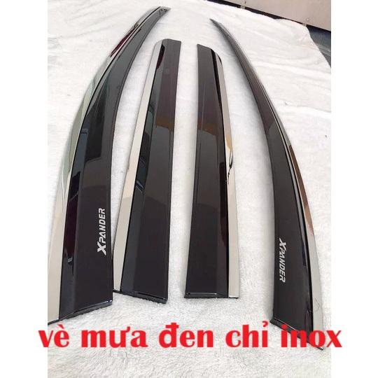 Vè Che Mưa đen chỉ inox cho Xe Xpander 2018- 2021 2022 2023 2024 nhựa đen dày hàng có keo