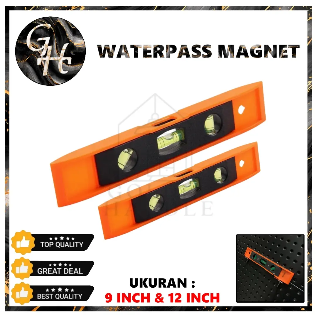 Waterpass Magnet Mini Waterpas  9 Inch 12 Inch With Magnet Aluminium Kecil & Besar