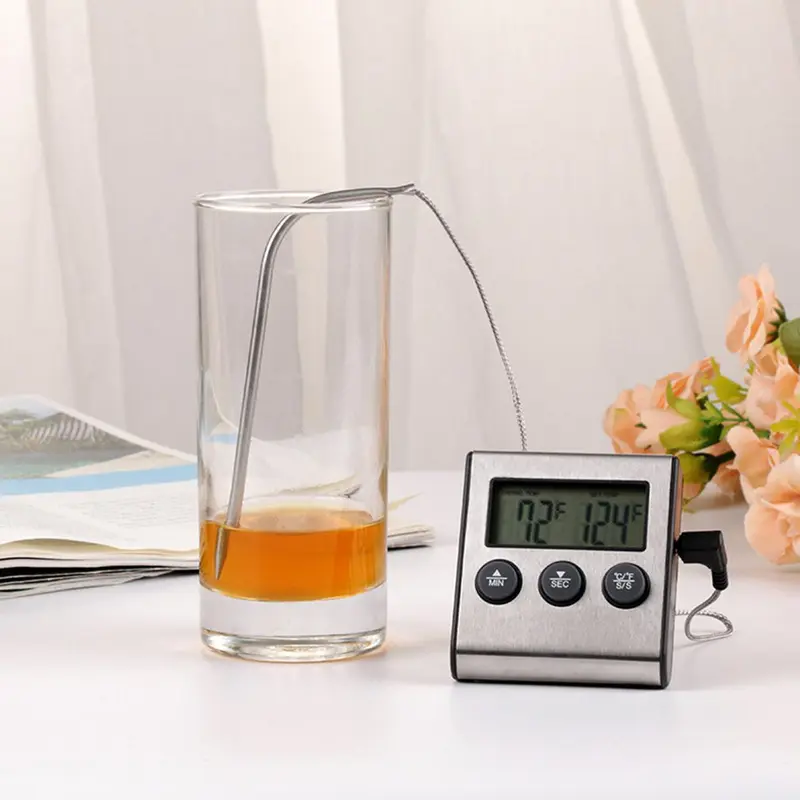 Thermometer Timer Masak Digital Termometer Cooking Suhu Air Masakan Obat Dapur TP101 Dapur Meat D24 3
