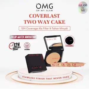 OMG Oh My Glam Coverlast Two Way Cake SPF 20 PA+++ - Bedak Padat Oil Control, Flawless & Tahan Lama dengan Color Advanced Tech dan Real Blur Effect