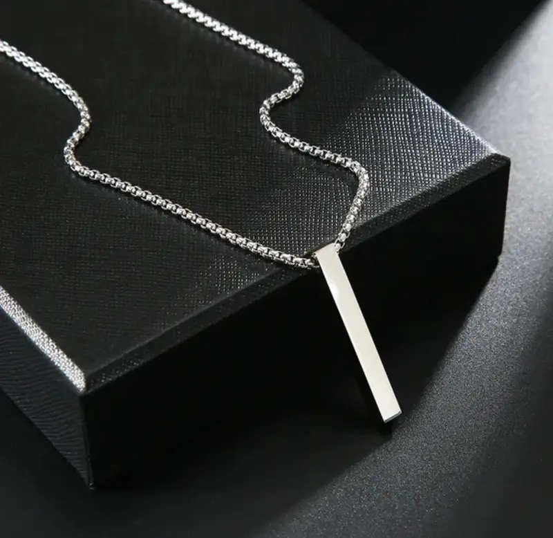 KALUNG TITANIUM PRIA LIONTIN BAJA FASHION ANTI KARAT TIDAK LINTUR jewellery Perempuan Laki-laki Kulit Kulit 0
