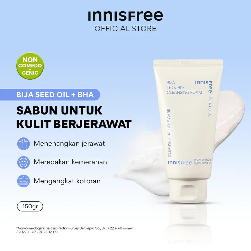 Innisfree Bija Trouble Cleansing Foam 150g - Cleanser 0