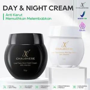 PROMO CHALONESE Memutihkan dan anti kerut Moisturizer Brightening Moisturizer Glowing Gel 50gr Cream Day Cream Night Cream Pelembab Wajah Hitam Aging Pencerah Mencerahkan