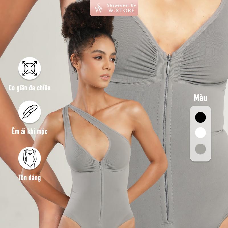 GIGI Zipper Shapewear Bodysuit WSTORE Dây Kéo - Áo Bodysuit Shapewear WSTORE Mix Với Chân Váy Phối Đồ Đi Tiệc Đa Dạng - Shapewear by W.Store - KHÔNG KÈM QUẦN CHÂN VÁY