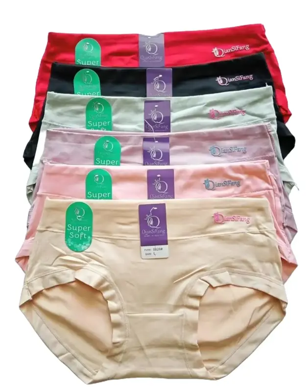 6PCS CELANA DALAM WANITA REMAJA DAN DEWASA SUPER SOFT KUALITAS TERBAIK CD FASHION WANITA BAHAN KATUN Lembut Nyaman Cewek High Pendek Boxer 0