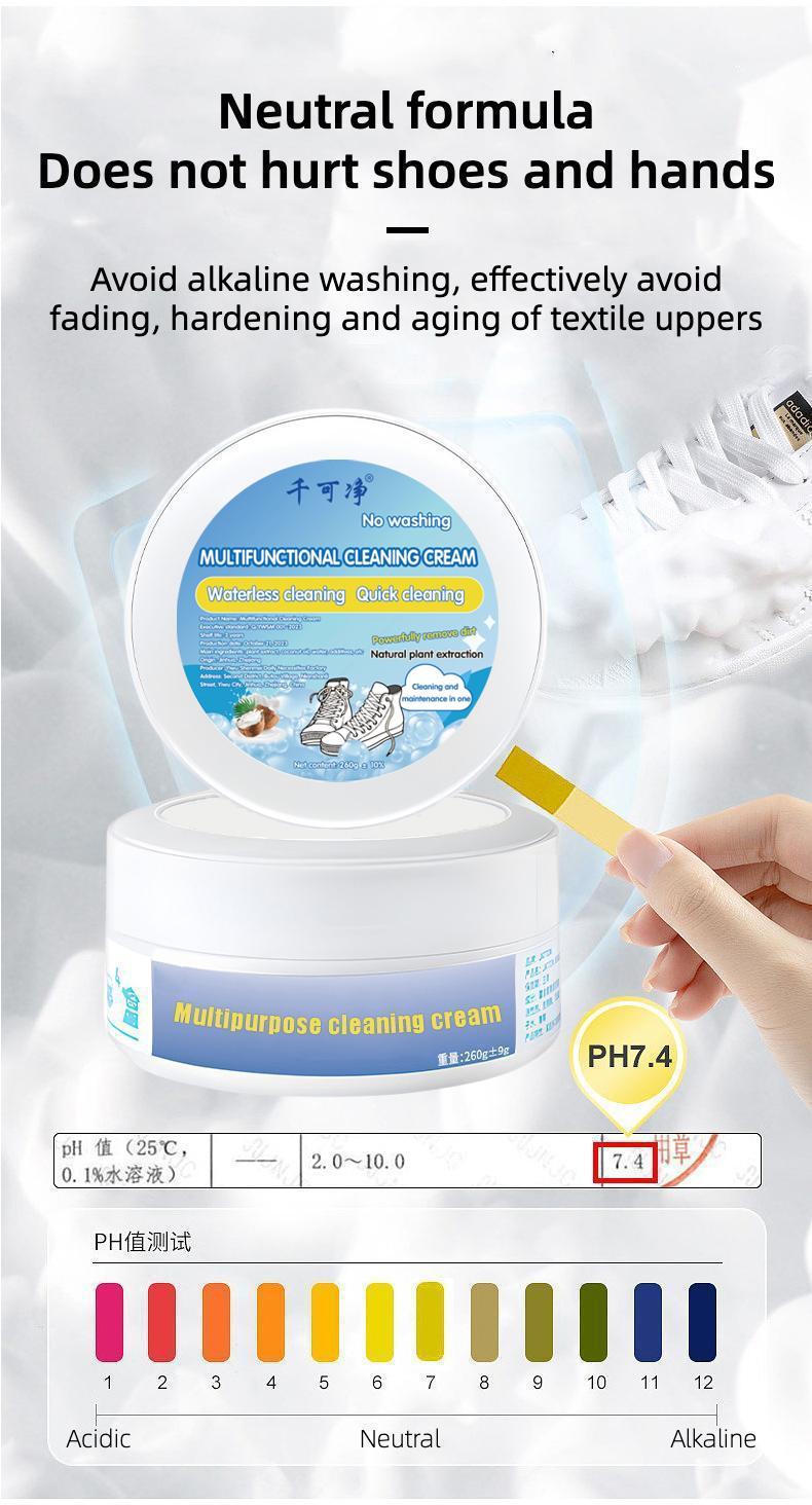 Product Introduction of New Multipurpose shoes cleaning cream water-free cleaning quick clean wipe white powerful decontamination cleaning white shoes Footwear 26