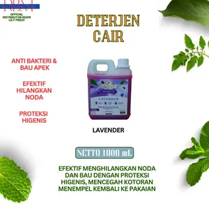 LAVENDER Deterjen Cair Konsentrat Liquid Detergent 1 Liter Anti bakteri Anak Bayi Busa Cuci Laundry Cleanser