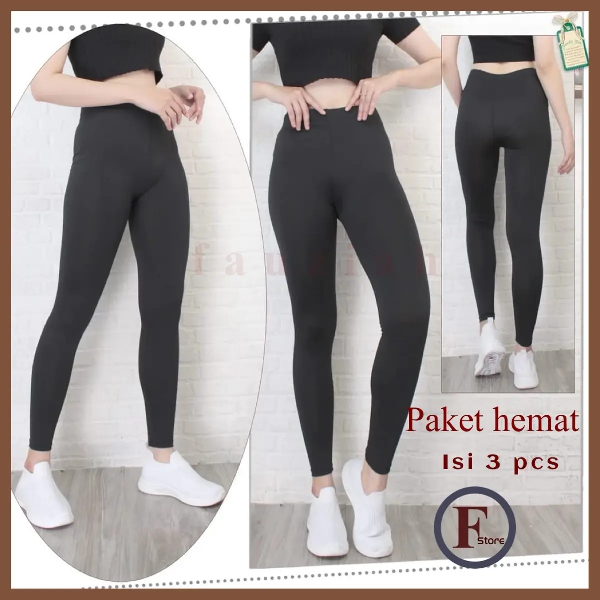 LEGGING panjang isi 3pcs /legging sepandek premium standar & jumbo