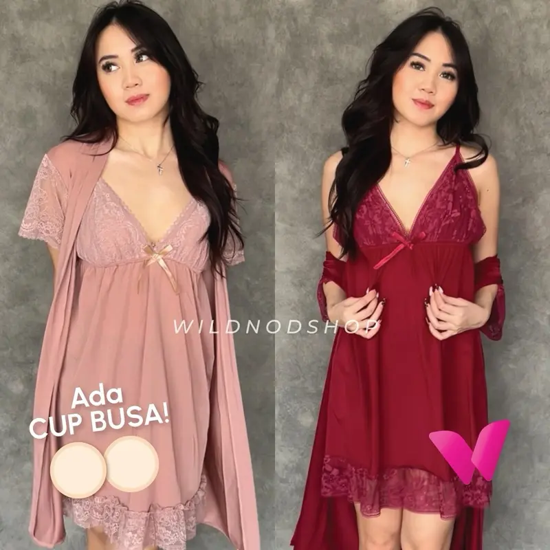 WILDNOD - Bianca + CUP S-6XL LD 80-150cm kimono set tanpa & dengan cup
