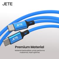 Gambar Kabel Data JETE Spark USB C To Type C 65W Fast Charging Cable Handphone Quick Transfer Charger Nylon Braided Garansi Resmi - Black dari Doran Gadget Official Kota Administrasi Jakarta Pusat 4 Tokopedia