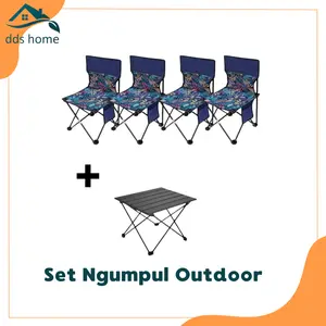 [DDS HOME] SET NGUMPUL OUTDOOR MEJA LIPAT ALUMUNIUM DAN KURSI LIPAT PORTABLE Camping COD furnitur berkemah Set Meja dan Kursi Lipat Aluminium XL Berkemah