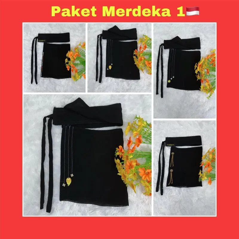 PAKET NIQOB MERDEKA  | Matt Sifon Silky Premium | Paket Hemat Niqab Cadar Bandana Wolfis Terbaru Niqob 2 Layer 0