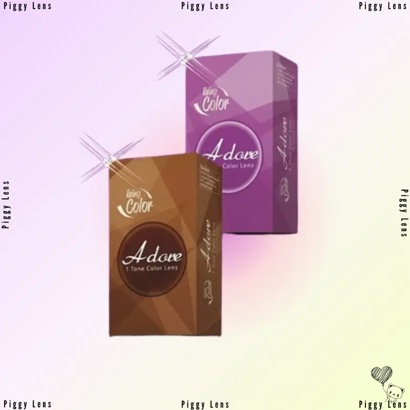 SOFTLENS LIVING COLOR ADORE 2 TONE NORMAL & MINUS 0.50 s/d 6.00 + FREE LENSCASE   Soflen Minus 0