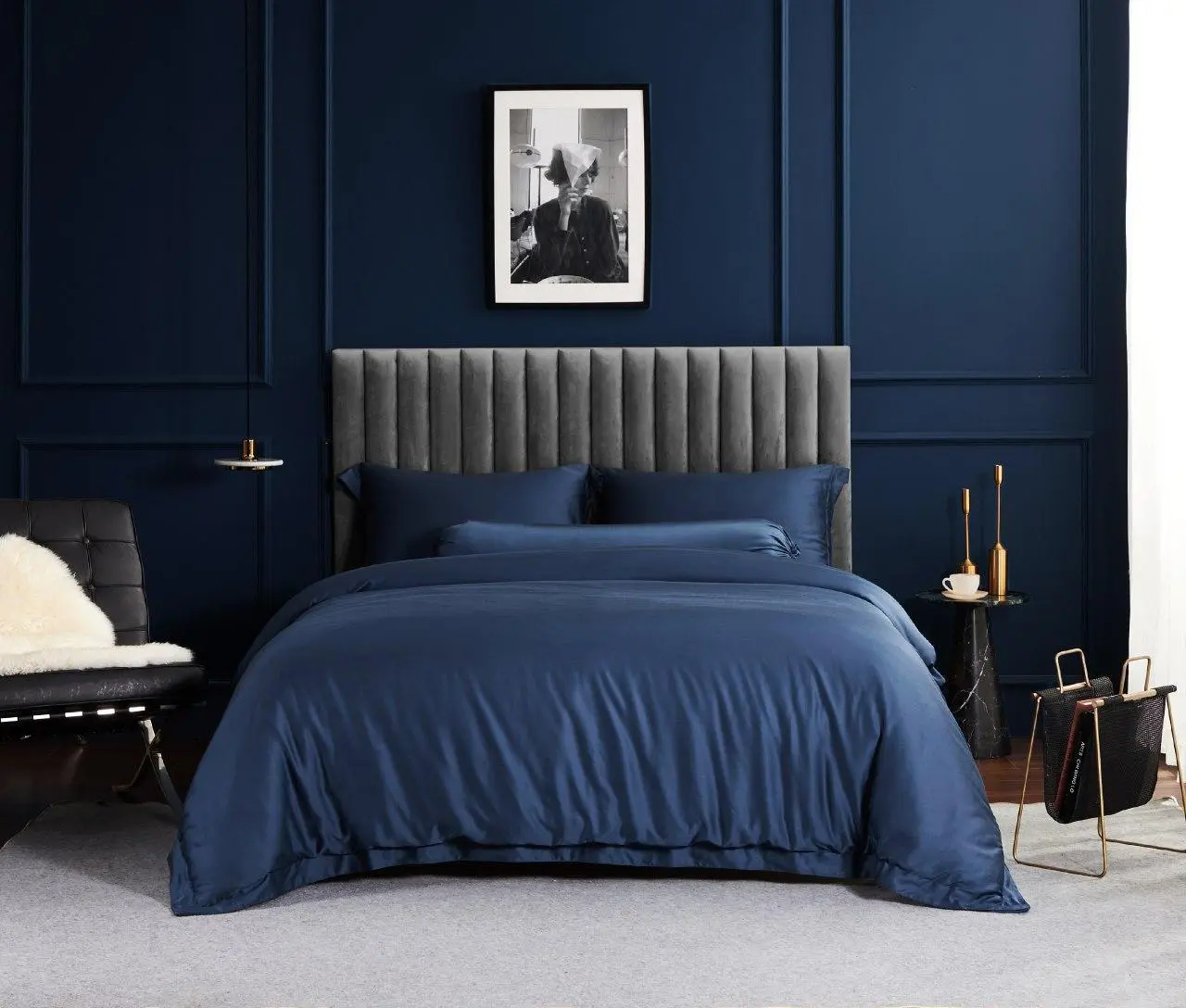 Palais Suite TENCEL LF Empress Blue Bundle Bed Set