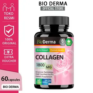 Collagen, dukung elastisitas kulit, tingkatkan hidrasi alami, hasil maksimal 60 kapsul
