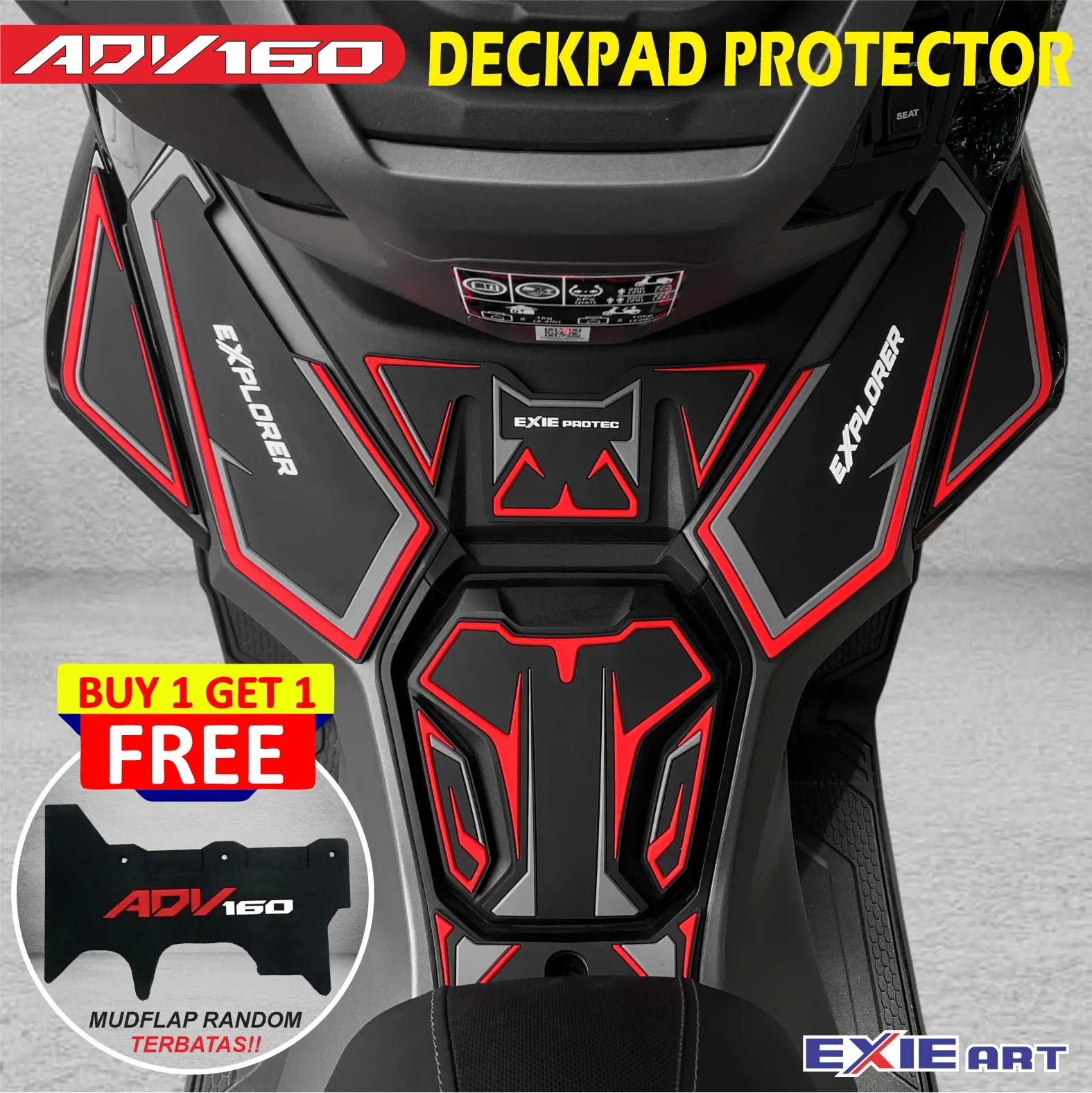 DECKPAD PROTECTOR ADV 160  - TANKPAD PELINDUNG - STIKER KARET BODY