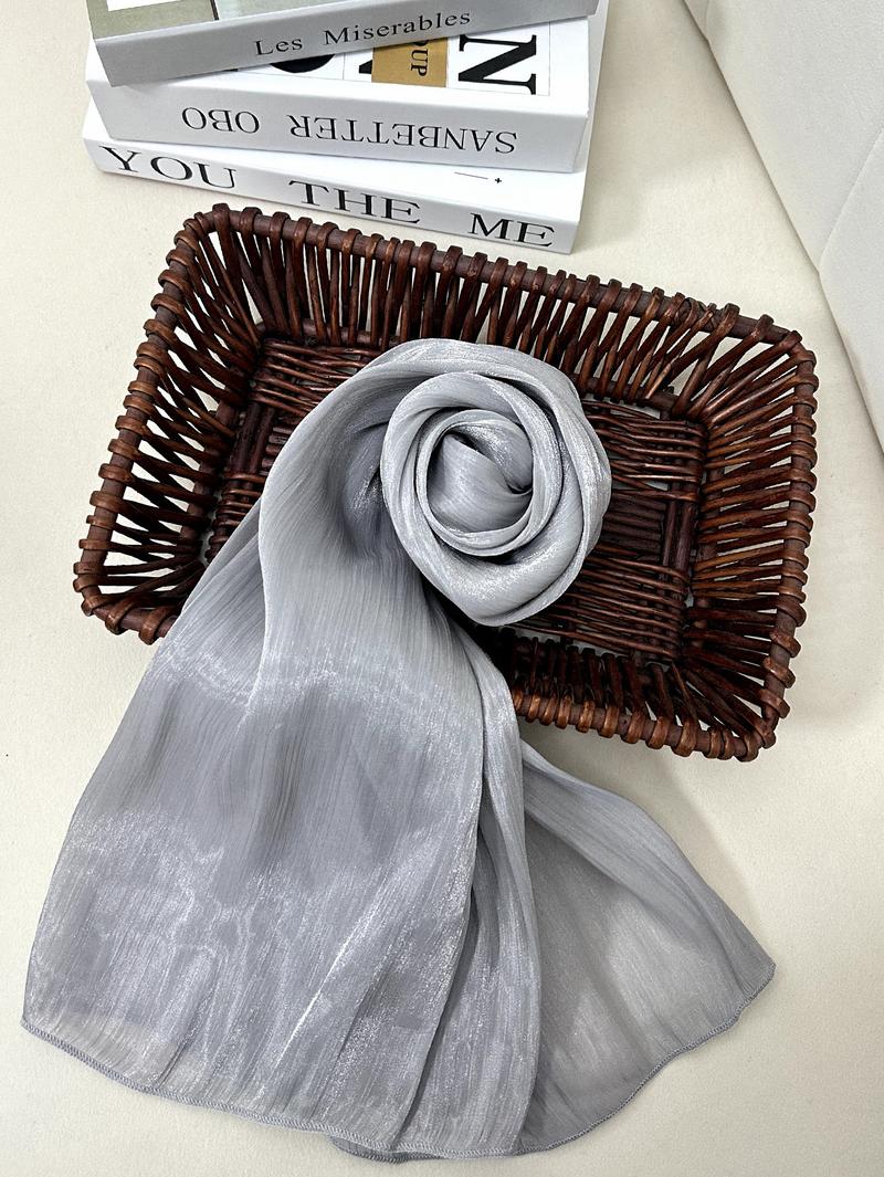 Product Introduction of #CL62  Shiny Mesh chiffon hijab, jana,watercolor,hijab, Muslim Headscarf Arab Casual Head Wrap Sunscreen Shawl Suitable For Daily Use,Exquisite, elegant and fashionable 5