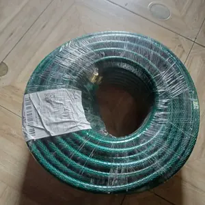 SSBO Selang Air hijau serat benang 1/2,5/8,3/4 inch ( 5- 30 Meter )  + Semprotan Air dan 2 klem – KUAT ANTI LUMUT untuk CUCI MOTOR&MOBIL, TANAMAN, PERKEBUNAN