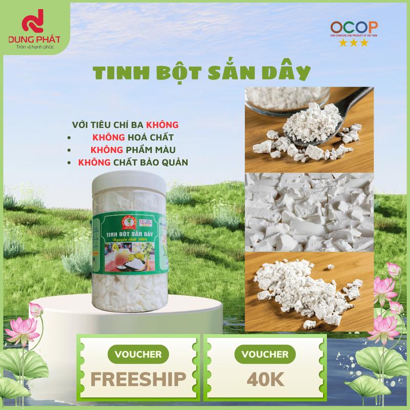  Tinh bột sắn dây nguyên chất 100% chuẩn ocop 3 sao hủ 0.5kg 