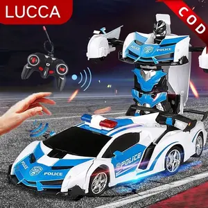 LUCCA RC Transformer Mobil 1: 18 Remote Control Car Baterai Cas