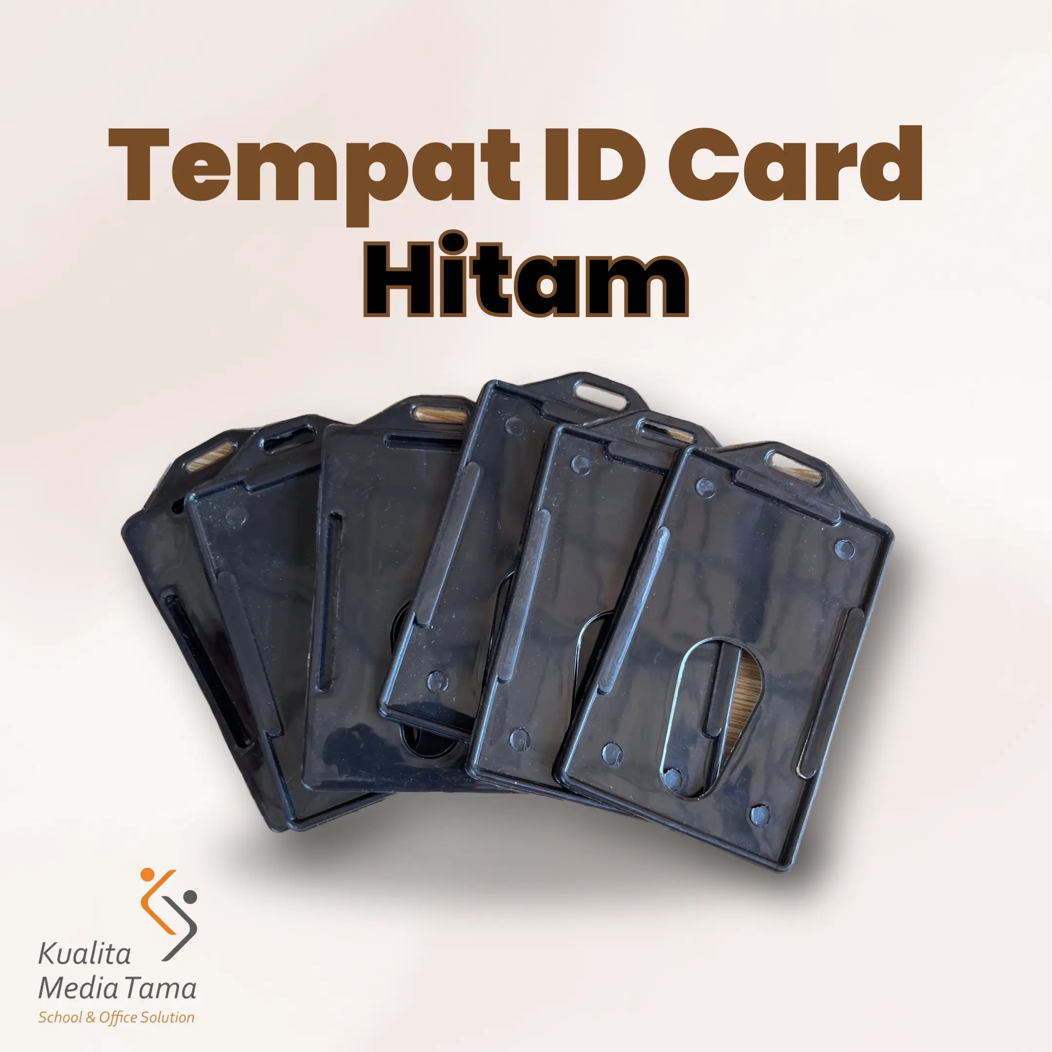 Tempat ID Card Hitam tebal frame Holder Casing