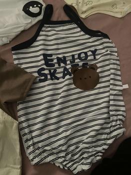 Product Review of [ Vải Thun Lạnh ] Quần Áo Sơ Sinh Body Chip Hai Dây Bodysuit Cho Bé Trai Gái Hình Gấu Mềm Mát Voi Kem – [BDCHIP58] from N**n T** S**g 0