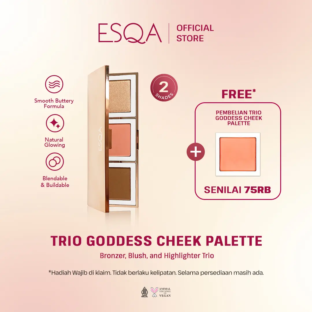 ESQA Trio Goddess Cheek Palette