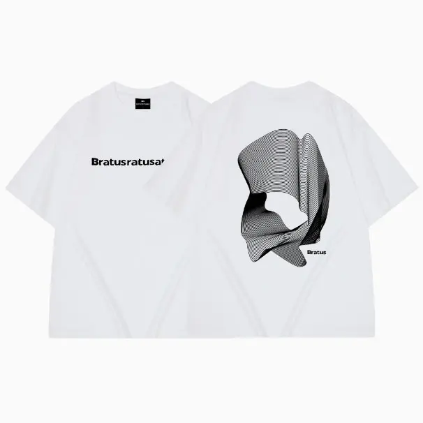 Fashion Gesture Printed Letter T-shirt Casual Hip-Hop Breathable Round Neck Short Sleeve T-shirt High Soft 7