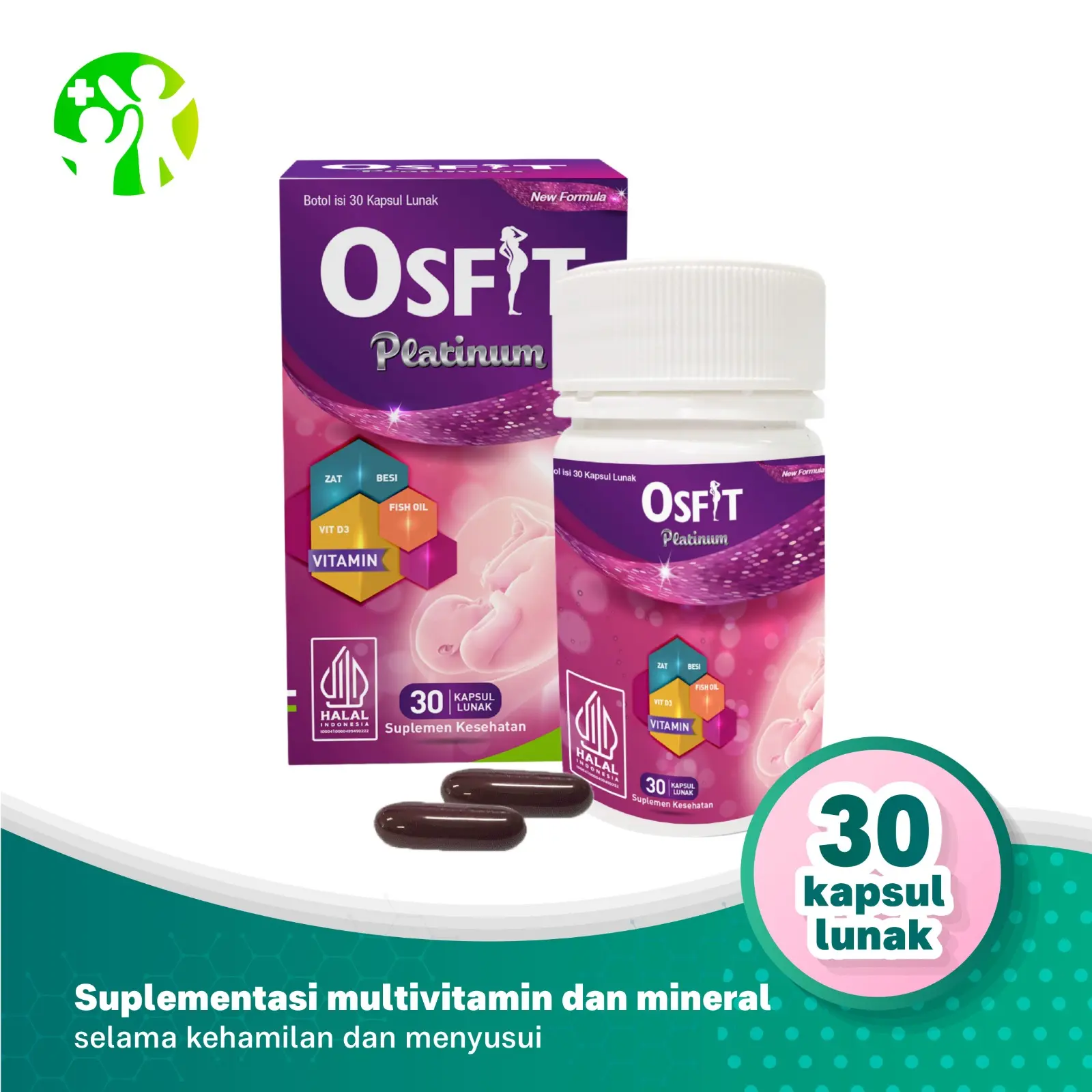 [Buy 3 Get 1] Osfit Platinum Suplemen Ibu Hamil & Menyusui