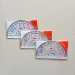 Penggaris Busur Derajat Protractor Ruler Jenia 180° 10 cm ( Lsn ) [ Original ]
