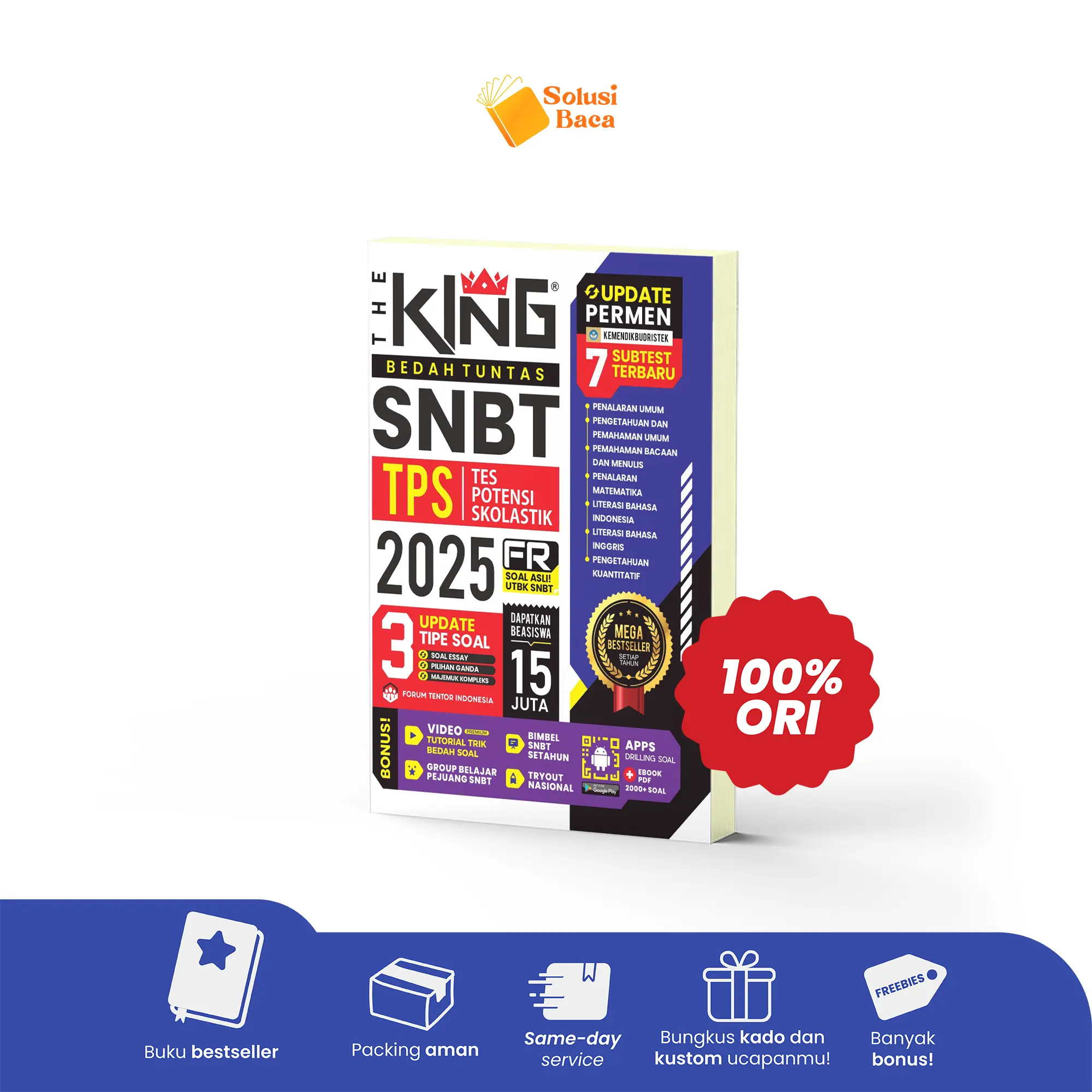 Terbaru! Buku The King Bedah Tuntas Soal TPS + B.Inggris SNBT Skolastik 2025 Edukasi