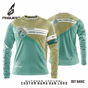 FINQUEST Baju Memancing Modern Vintage style Bisda tambah nama Dan logo Cepat Kering Nyaman Uniseks Sport