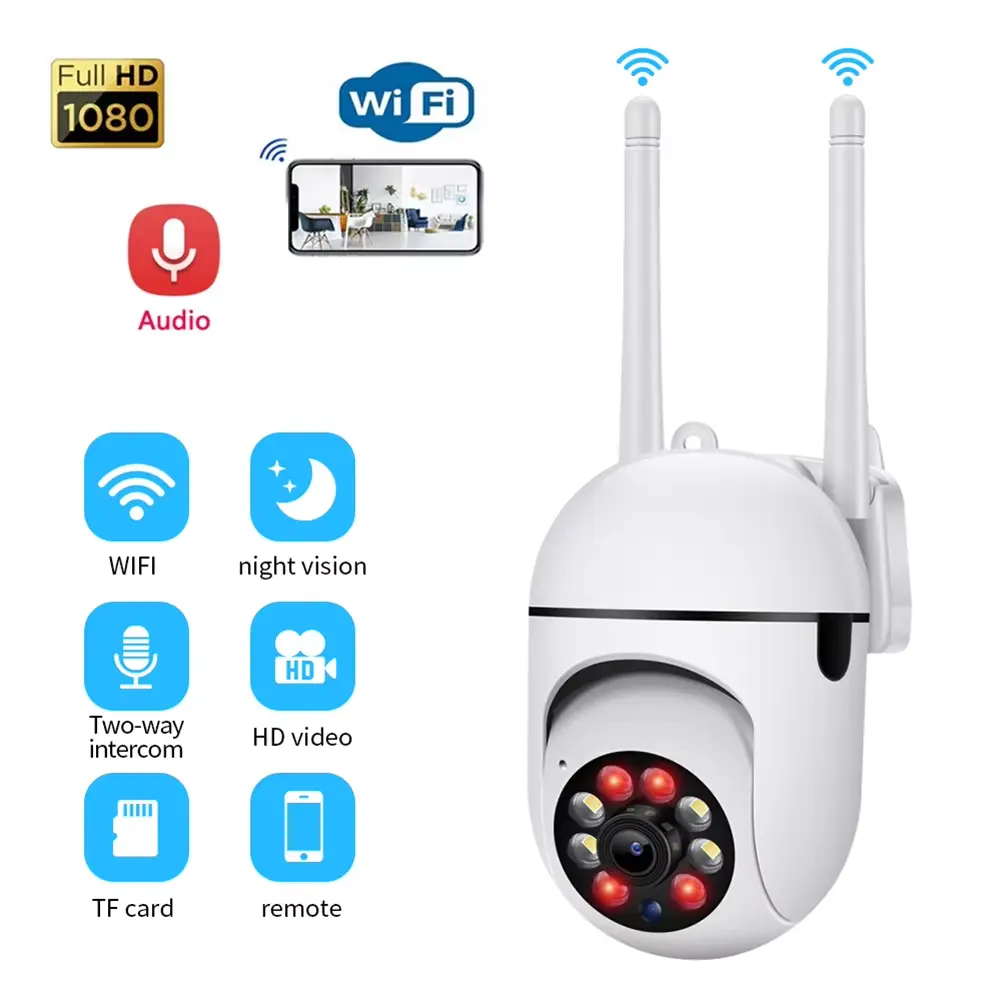 V360 Pro 2MP Wireless CCTV Surveillance Camera PTZ Wifi IP Camera With Night Vision Two way Audio Mini Indoor Alarm security protection Wireless Outdoor Night Vision Surveillance Camera