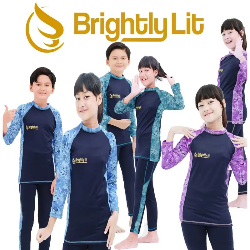 baju renang anak laki pakaian renang anak laki perempuan baju diving anak cewek cowok baju berenang anak wanita TK SD 4-12 tahun 1