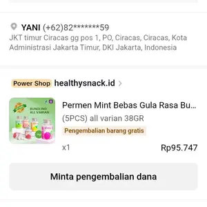 Permen Mint Bebas Gula Rasa Buah Mengandung Vit C dan Sea Salt 0% Sugar Free 38gr Dengan Sertifikasi Halal Badan POM Anggur Bunga Candy Lemon Manis Peach Leci Asam Snacks Food