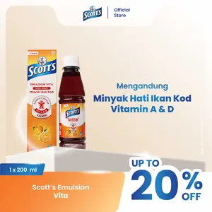 Scott's Emulsion Vita Rasa Jeruk dengan Vitamin A dan D + Kalsium 200ml