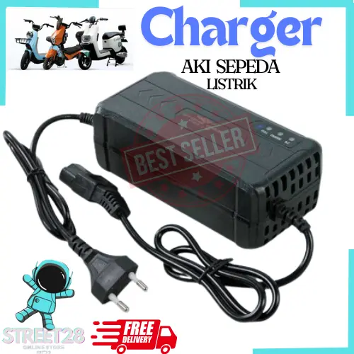 Charger Sepeda Listrik Exotic 48V 12 20 AH Battery Lead-Acid